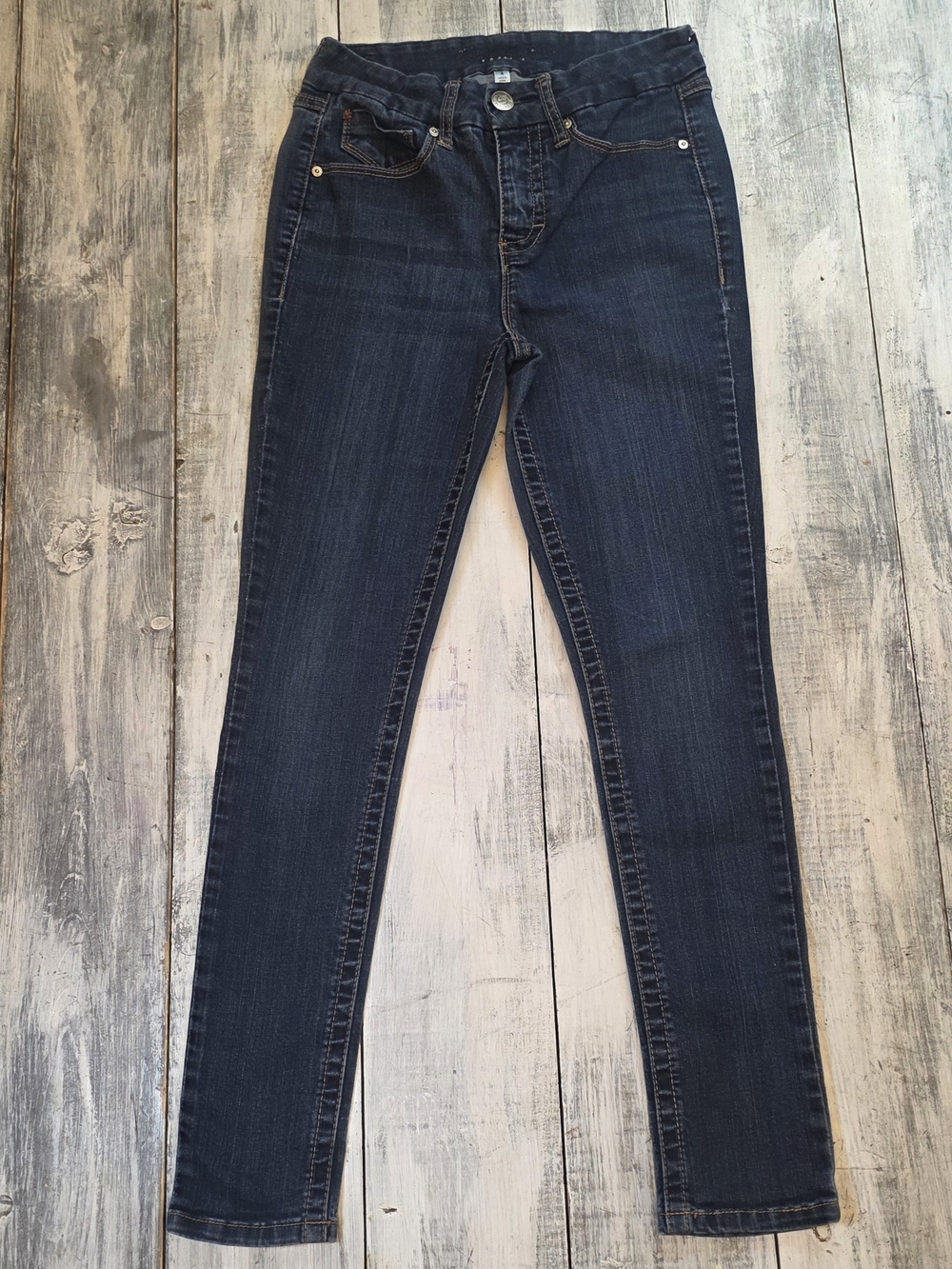 Seven7 Women's Dark Indigo Tummyless High-Rise Skinny Jeans sz 4